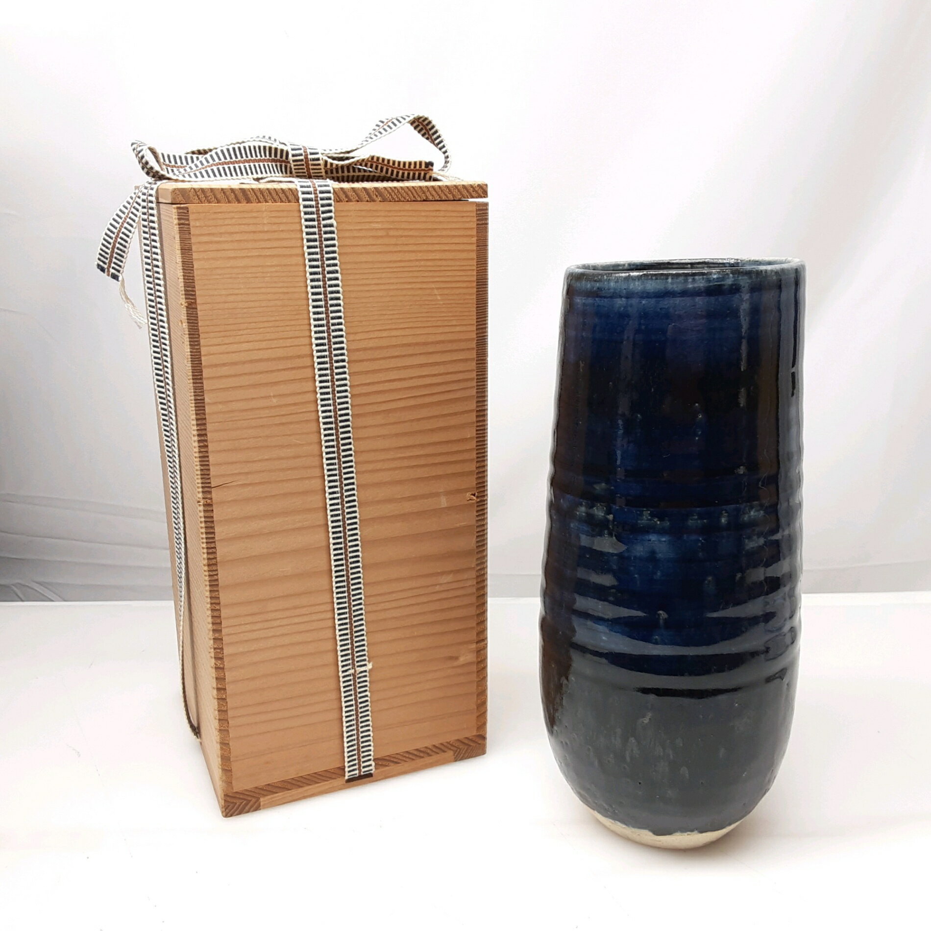 24k-851h【中古】【未使用品】加藤嵩　百目窯　釉彩　花生【9800円以上で沖縄・離島も送料無料】