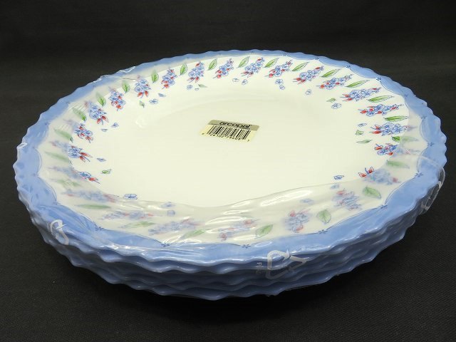 樂天商城 - s25g-328x【中古】フランス製　arcopal 25cm　強化ガラス　プレート　6枚セット　箱無し【9800円以上で沖縄・離島も送料無料】
