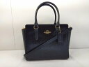 s25g-441k【中古】COACH コーチ サッチェル 2way ハンドバッグ ショルダーバッグ レザー F31357 ブラック【9800円以上で沖縄・離島も...