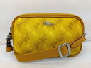 s25g-565k【中古】COACH コーチ マルチホース アンド キャリッジプリント ショルダーバッグ クロスボディ F79952 イエロー【9800円以上で...