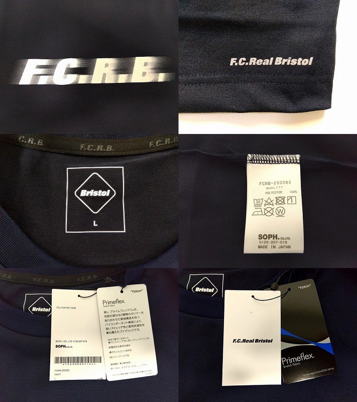 s25g-826n【中古】 SOPH.　ソフ　FCRB　F.C.Real　Bristol　25SS　BLURRED LOGO TEE　サイズL　ネイビー　FCRB-250083【9800円以上で沖縄・離島も送料無料】