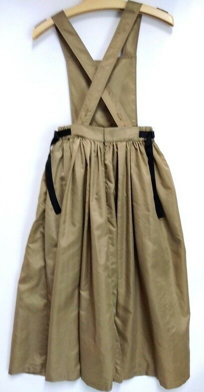 s25g-903x【中古】ダブルスタンダードクロージング　ESSENTIAL　ポリエステルツイル　2WAY　ジャンパースカート　フレアスカート　2052-150-233　ベージュ　ダブスタ　サイズ36【9800円以上で沖縄・離島も送料無料】