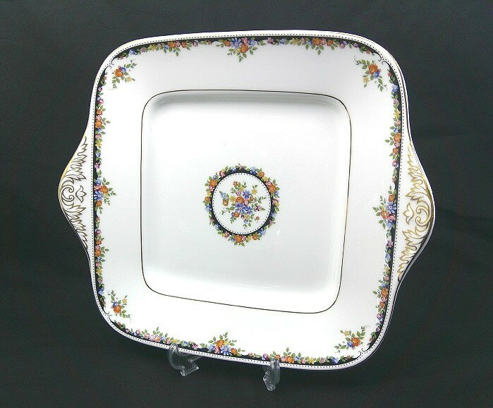 s25g-987n【中古】WEDGWOOD　ウェッジウッド　オズボーン　スクエアプレート　角皿　本体のみ【9800円以上で沖縄・離島も送料無料】