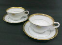 s25g-102kn【中古】Noritake ノリタケ リッチモンド カップ&ソーサー ペア 2客セット 金彩 本体のみ【9800円以上で沖縄・離島も送料無料】