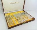 s25g-114kn【中古】LUCKYWOOD ラッキーウッド カトラリーセット フォーク5点 ナイフ5点 スプーン5点 ステンレス 18/12 箱付き【9800円以上で沖縄・離島も送料無料】