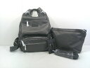 s25g-164kk【中古】FIRANO フィラノ 多機能ポケット 3WAY リュックサック 301544 ショルダーバッグ パスケース付き 3点セット はっ水 軽量 グレー【9800円以上で沖縄・離島も送料無料】