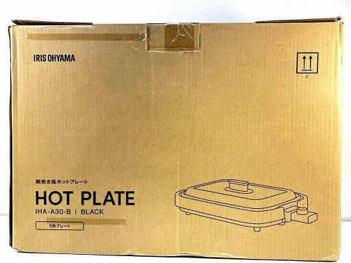 s25t-0778y【中古】【未使用】IRIS OHYAMA HOT PLATE アイリスオーヤマ ホットプレート 調理家電 網焼き風 IHA-A30-B【9800円以上で沖縄・離島などの一部地域も送料無料での発送となります。】 s25t-0778y【中古】【未使用】IRIS OHYAMA HOT PLATE アイリスオーヤマ ホットプレート 調理家電 網焼き風 IHA-A30-B【9800円以上で沖縄・離島などの一部地域も送料無料での発送となります。】