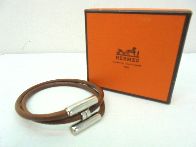 Other - s25g-a717x【中古】HERMES エルメス　トゥルニ　レザーブレスレット【9800円以上で沖縄・離島も送料無料】