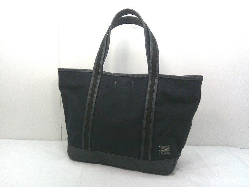 s25g-A721k【中古】PORTER ポーター　BOYFRIEND ボーイフレンド　トートバッグ　M　739-18514　ブラック【9800円以上で沖縄・離島も送料無料】