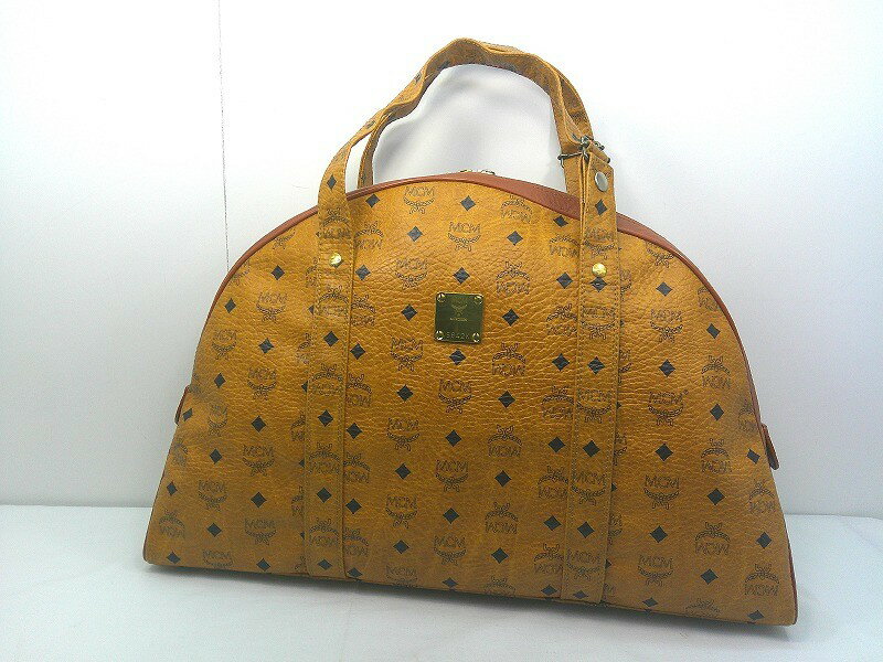 s25g-A806k【中古】MCM エムシーエム　ヴィセトス　ドーム型　ボストンバッグ　旅行バッグ　総柄【9800円以上で沖縄・離島も送料無料】(4.0)