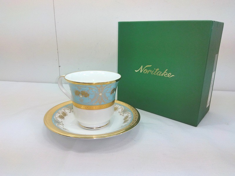 s25g-A868k【中古Noritake ノリタケ　ジョージアンターコイズ　アメリカン　カップ＆ソーサー　1客【98..
