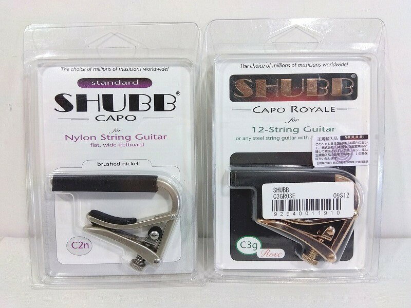 26g-148k【中古】SHUBB シャブ CAPO カポタスト Nylon String Guitar C2n 12-String Guitar C3g Rose 2個セット【9800円以上で沖縄・離島も送料無料】