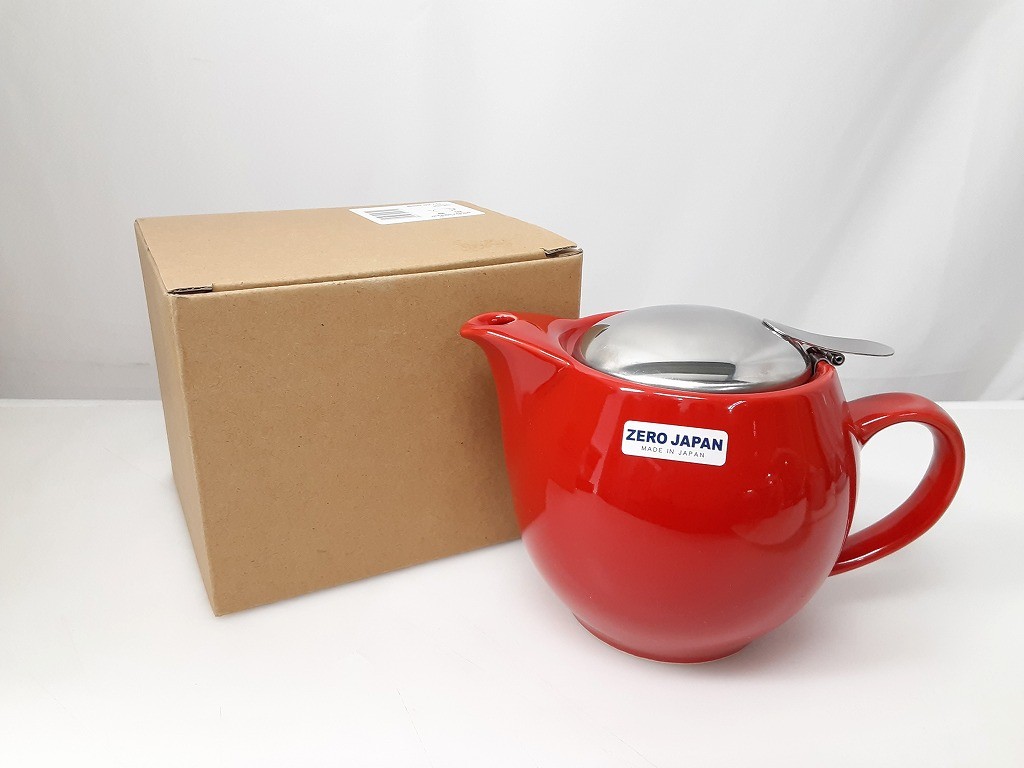 26k-091h【中古】【未使用品】ZERO JAPAN ティーポット 450cc tomato BBN-02TO 赤【9800円以上で沖縄・離島などの一部地域も送料無料での発送となります。】