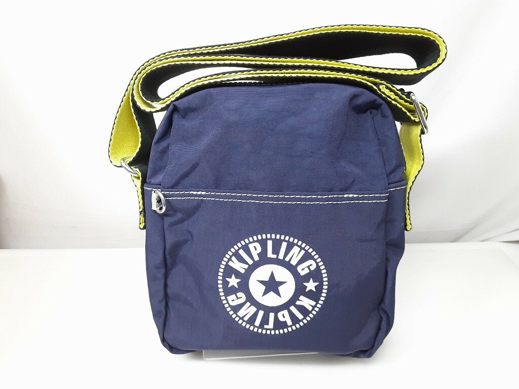 樂天商城 - 26k-092h【中古】【未使用品】kipling キプリング ショルダーバッグ ネイビー×イエロー【9800円以上で沖縄・離島などの一部地域も送料無料での発送となります。】