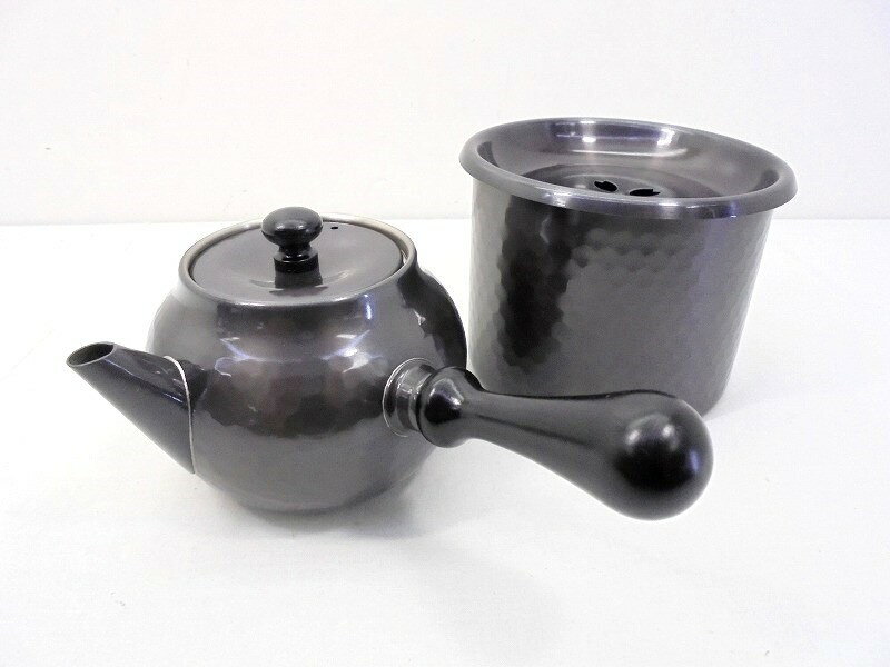 樂天商城 - 26g-241x【中古】新光堂　純銅　縋目急須　横手　370ml　縋目建水　小　2点セット【9800円以上で沖縄・離島も送料無料】