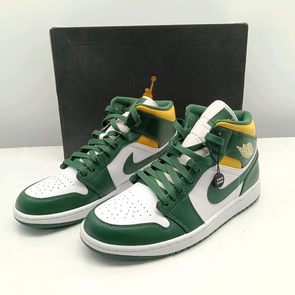 樂天商城 - 26k-133o【中古】NIKE ナイキ AIR JORDAN 1 MID エアジョーダンワン ミッド SEATTLE SUPERSONICS 28.0cm シアトルスーパーソニックス スニーカー 554724-371【送料無料】【9800円以上で沖縄・離島も送料無料】