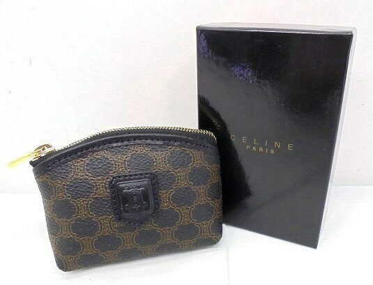 Rakuten - 26g-518x【中古】CELINE セリーヌ　マカダム　コインケース　小銭入れ　ブラック【9800円以上で沖縄・離島も送料無料】