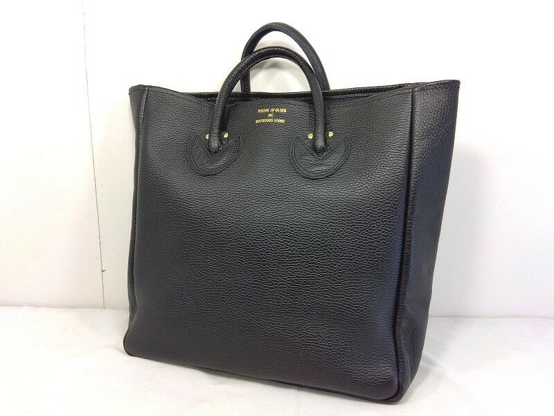 Rakuten - 26g-532k【中古】YOUNG&OLSEN ヤング&オルセン　The DRYGOODS STORE　トートバッグ　エンボス　レザー　ブラック【9800円以上で沖縄・離島も送料無料】