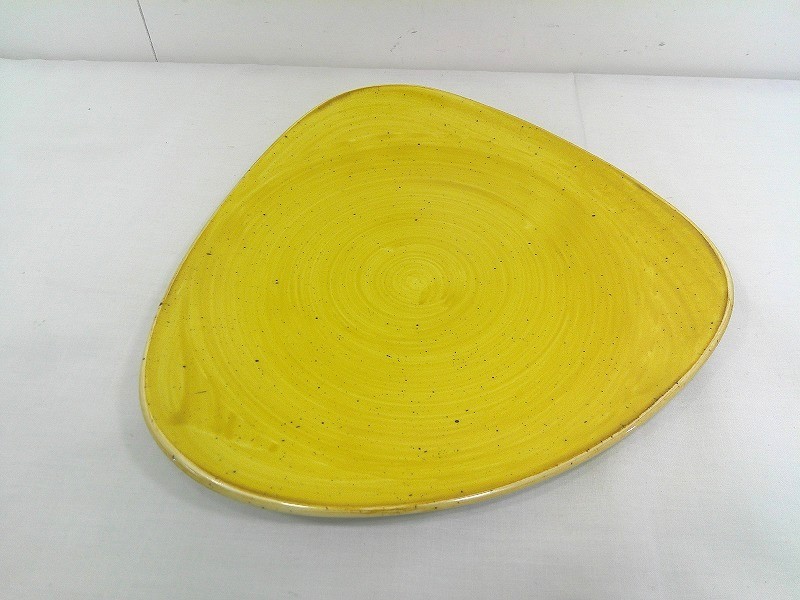 Rakuten - 26g-539k【中古】Churchill チャーチル　Stonecast ストーンキャストM　皿　マスタードイエロー　1枚　箱なし【9800円以上で沖縄・離島も送料無料】