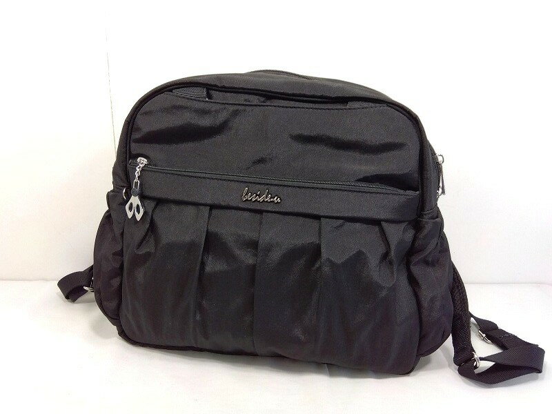 Rakuten - 26g-595k【中古】beside-u ビサイユ　2way リュックサック　トートバッグ　ナイロン　BCSA-2405　シルキーブラック【9800円以上で沖縄・離島も送料無料】
