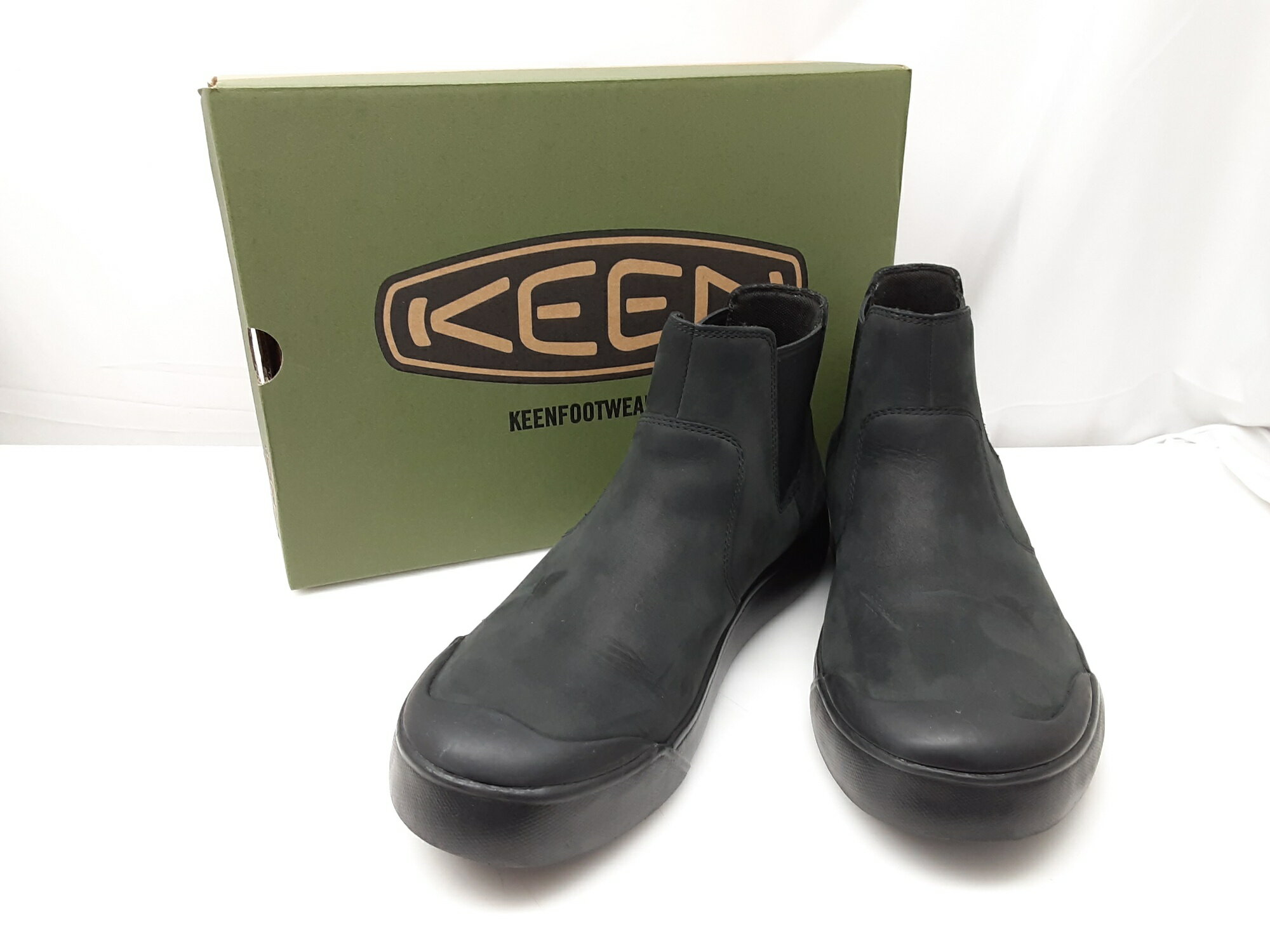 乐天商城 - 26k-184h【中古】KEEN キーン エレナチェルシー 25.5cm ブラック レディース ブーツ【9800円以上で沖縄・離島も送料無料】