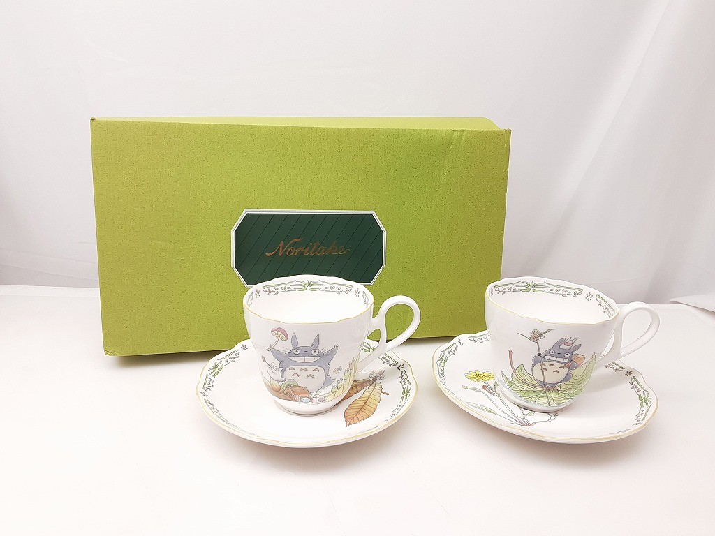 乐天商城 - 26k-207h【中古】【未使用】ノリタケ　となりのトトロ　碗皿ペアーセット【9800円以上で沖縄・離島も送料無料】
