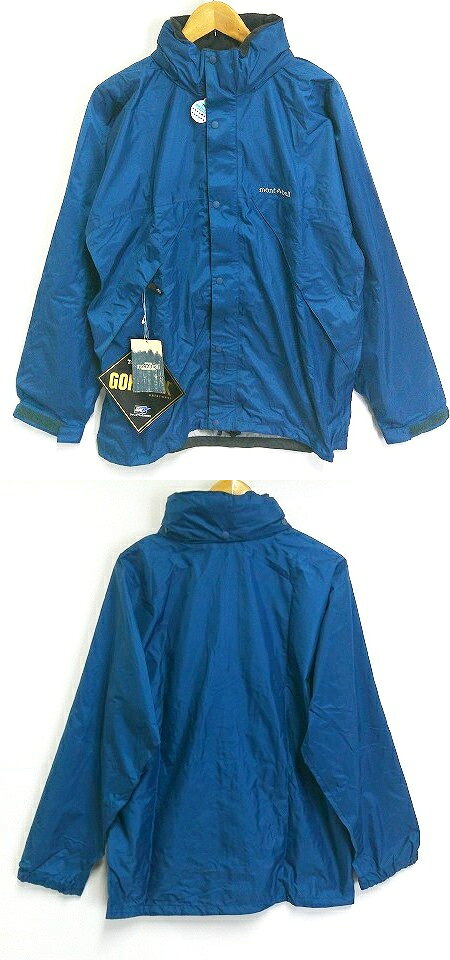 26g-707x【中古】mont-bell モンベル　レインダンサー　上下セット　メンズ　レインウェア　GORE-TEX　ジャケット　パンツ　XL/S　収納袋付き【9800円以上で沖縄・離島も送料無料】