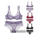 レースブラジャー ショーツ セット ノンパッドブラジャー パッドなしブラ パッド無し ノンパテッド 3 4カップブラ インナー 下着