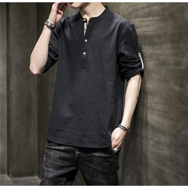 メンズ カジュアルシャツ 半袖Tシャツ Tシャツ スポーツウェア リネン 綿麻 夏服 おしゃれ 薄手tシャツ 細身 薄手 吸汗速乾 涼しい ゆったり カジュアル