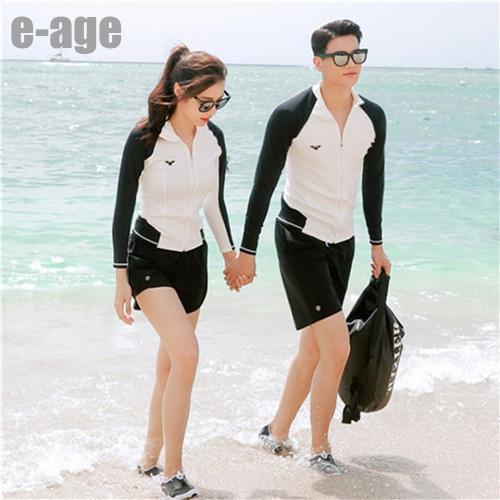 水着 ラッシュガード セット ビキニ パンツ 長袖 レディース メンズ 男女兼用 ユニセックス UVカット 前開き ビーチ 夏