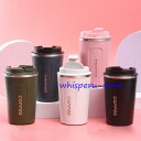 コーヒーカップ タンブラー 直飲み 蓋付き 保冷 保温 マグカップ ステンレス製 マグボトル 車用 コップ お茶 珈琲 通勤 OL オフィス 持ち歩き 水筒 ギフト(3)
