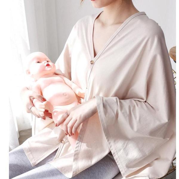 楽天ヨジポケ授乳ケープ ポンチョ おしゃれ ケープ 授乳服 ストール ケープ コットン 薄手 コンパクト ブランケット 無地