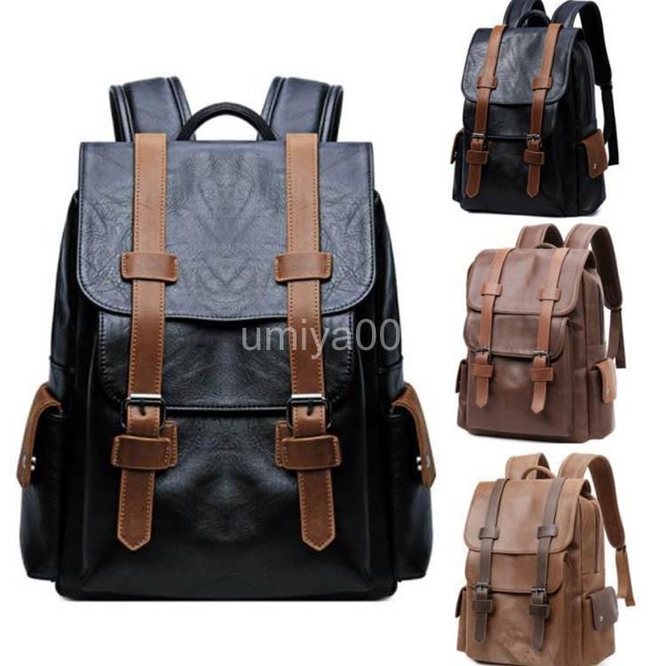 スクエアリュック メンズ レザー リュック レザーリュック レザー リュック PC収納 革 通勤用 バッグ 旅行 通勤 通学バッグ 男女兼用 大容量