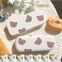 メガネケース 眼鏡入れ 軽量 チェッカー柄 クマ かわいい 柔らかい メガネ収納 レディース 持ち運び シンプル ファッション 携帯便利 サングラス(4)