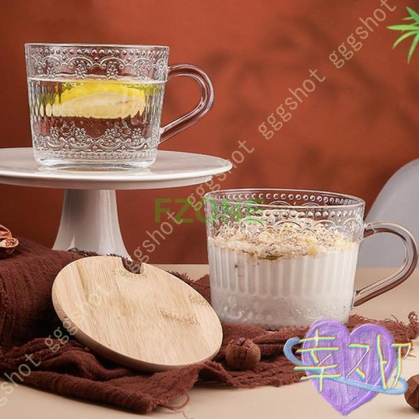 耐熱 グラス マグ コップ ガラス かわいい 食器 おしゃれ 430ml マグカップ 持ち手 保温 カップ 透明 無地 ガラス製 北欧 保存容器 シンプル 引越し 出産