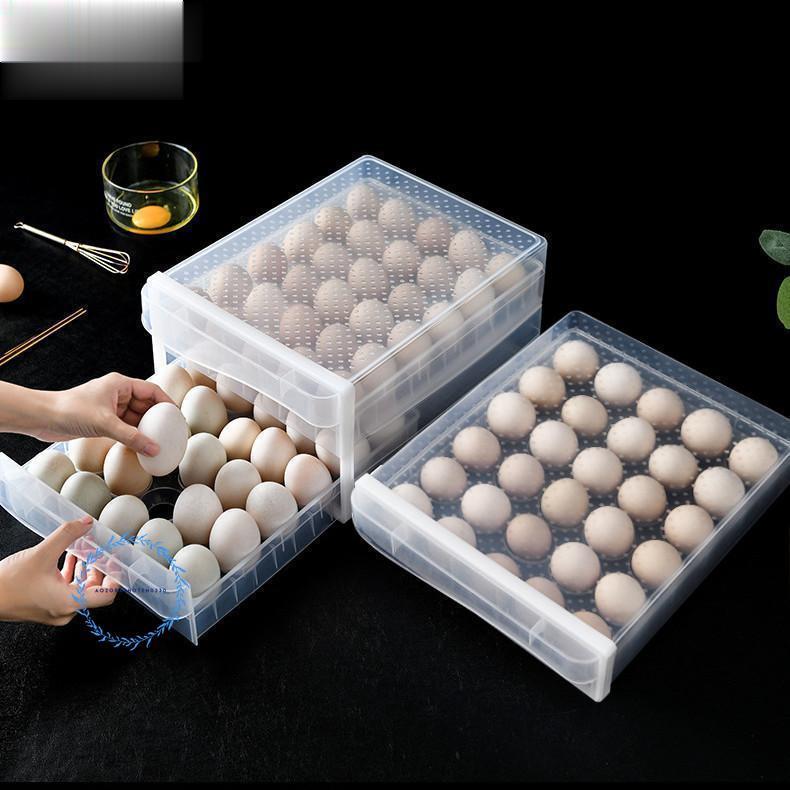 卵ケース 卵入れ エッグホルダー 30個入れ 冷蔵庫用 引き出し式 クリア シンプル 玉子ケース 卵収納 卵..