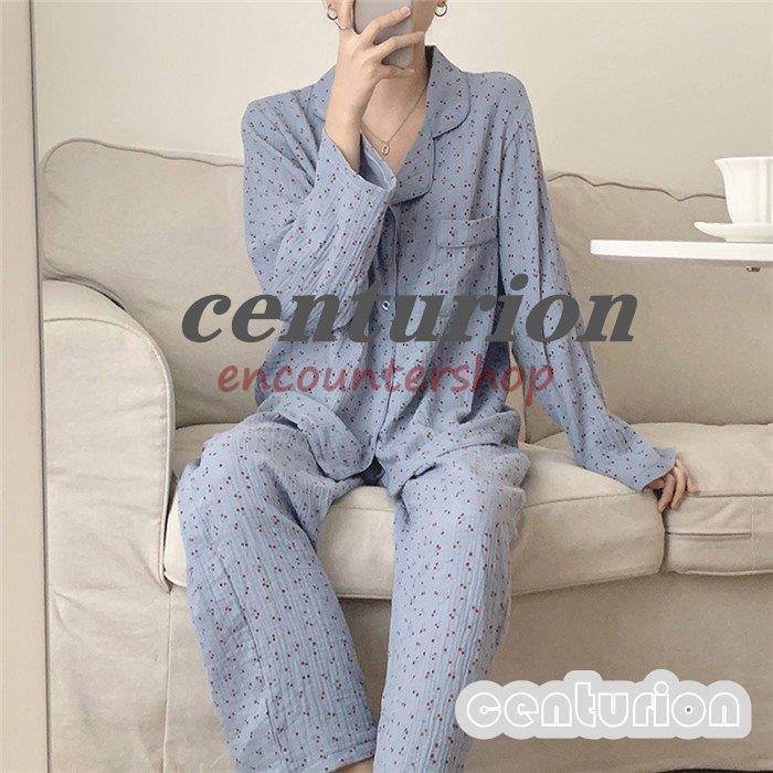 パジャマ ルームウェア レディース 秋 冬 長袖パジャマ 上下セット シンプル ロングパンツ 綿混 韓国風 部屋着 寝巻き 前開き リフランス オシャレ 可愛い