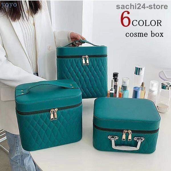 6color メイクボックス 大容量 コスメボックス メイク 化粧 収納 ボックス 使いやすい 大きめ 化粧ポー..