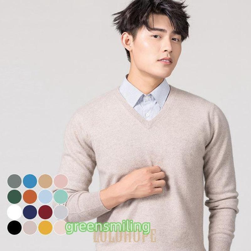 Vネック ニットセーター メンズ ニット 厚手 冬 暖かい セーター 通勤 シンプル ビジネス Vネックセーター 男性 ニットトップス 長袖