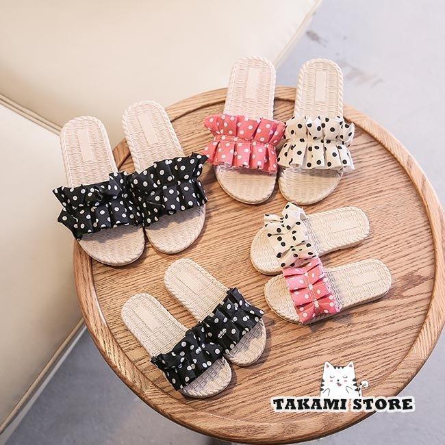 キッズファッション サンダル 女児 スリッパ レディース サマーサンダル 水玉柄 ビーサン 女の子 夏ス..