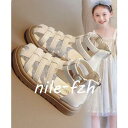 サンダル キッズ グルカサンダル 子供 女の子 編み込みストラップサンダル フラットソール メッシュ 軽量 履きやすい カジュアル 可愛い シューズ 子ども靴(4)