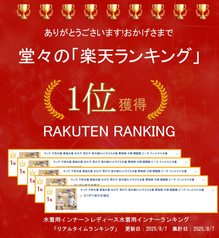 【楽天ランキング1位】キッズ 子供水着 長袖水着 女の子 男の子 紫外線カット子ども水着 果物柄 犬柄 韓国風 ビーチ フィットネス水着 セパレート インナー インナーパンツ ラッシュガード ジュニア かわいい 子供用 こども タンクトップ おしゃれ セット