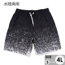 水着 メンズ サーフパンツ 速乾 ショートパンツ ショーパン 短パン 水陸両用ビーチパンツ大きいサイズ海パン溌墨スイムパンツサーフィン ブラック(4)