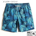 水着 メンズ サーフパンツ 速乾 ショートパンツ 短パン 水陸両用 ビーチパンツ 大きいサイズ 海パン 葉柄 eh125jcjcw9
