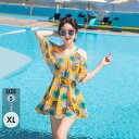 ワンピース水着 リゾート 沖縄 レディース 母親 大きいサイズ 韓国 半袖 痩せ見え 体型カバー 温泉 ビーチ プール df032x0x0w9