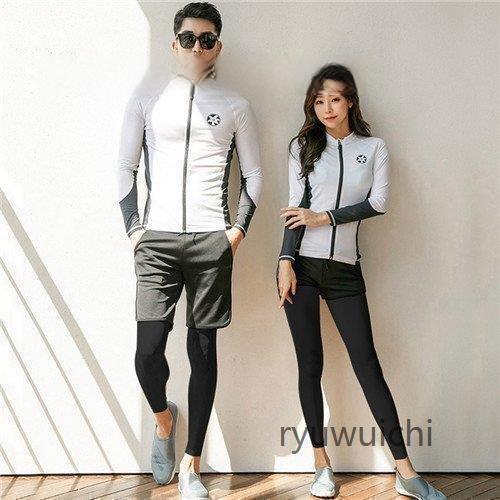 水着 ラッシュガード セット レディース メンズ 水着 長袖 ラッシュ ガード 上下セット ペア 水着 カップル おしゃれ ママ