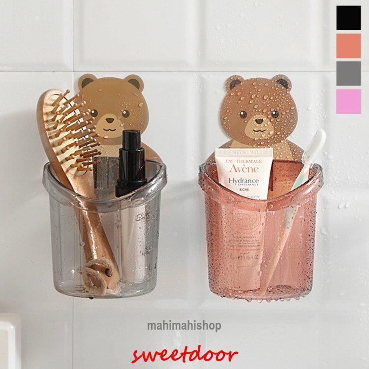 日用品雑貨 洗面所 スタンド 歯ブラシ ブラシ ホルダー アニマル 簡単取付 キュート ポップ レッド グ..