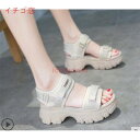スポーツサンダル サンダル レディース ウェッジソール スポサン 厚底サンダル サマー 通気 歩きやすい 夏 カジュアル シューズ 痛くない(4)