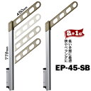 川口技研 ホスクリーン EP型 EP-45 腰壁用アーム450mmポール778mmSBライトブロンズシルバー1組(2本)135-6344低い手すりに最適なショートポールタイプ狭小ベランダに最適室外 物干し 屋外 ベランダ