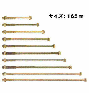 Rakuten - Z ゼット Z六角ボルト M12 M12×165mm 100本 417-2165 基礎 内装 構造金物 土台